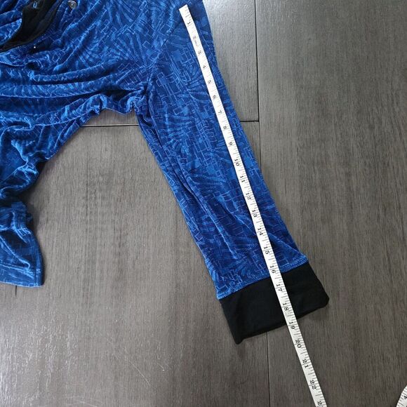 Vintage Chicos travelers Cardigan Women Size 1 Medium Blue Slinky Knit Made USA - Picture 4 of 7